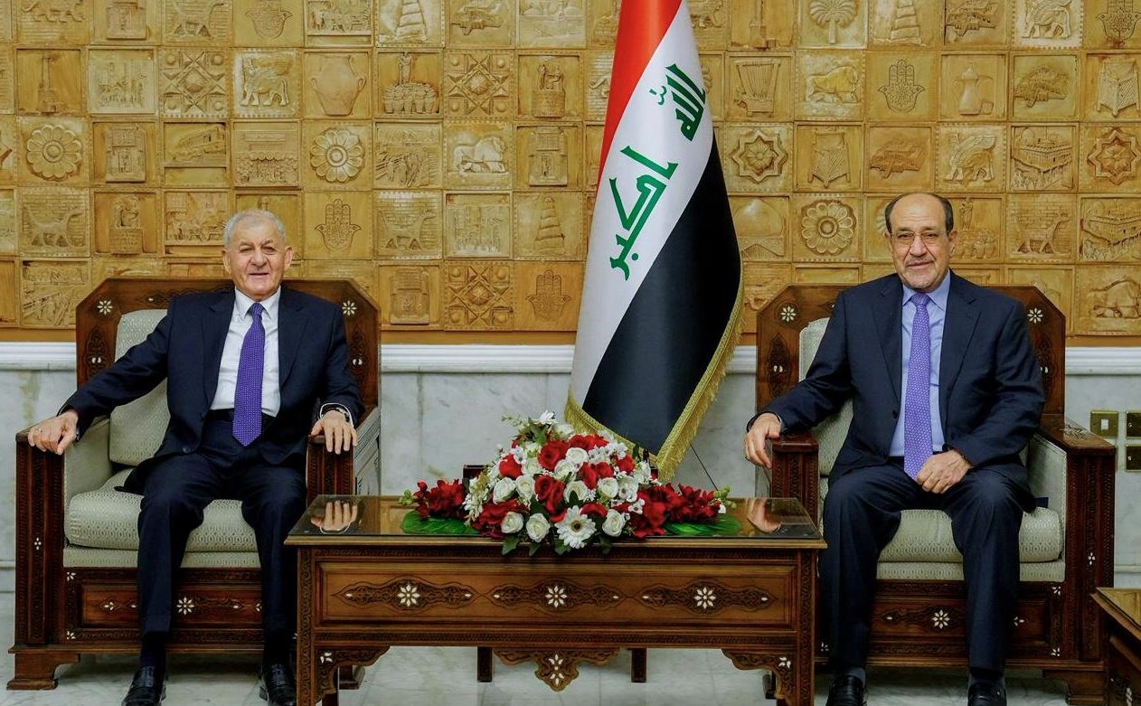 رئيس الجمهورية يبحث مع المالكي مسارات حسم الاستحقاقات الدستورية ضمن المدد المحددة