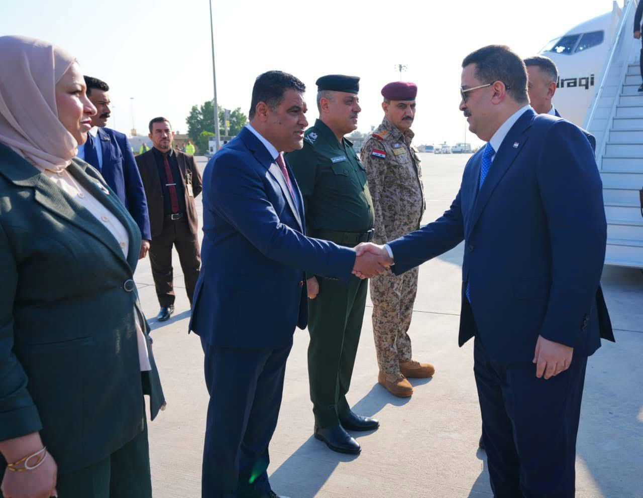 السوداني يصل إلى محافظة البصرة