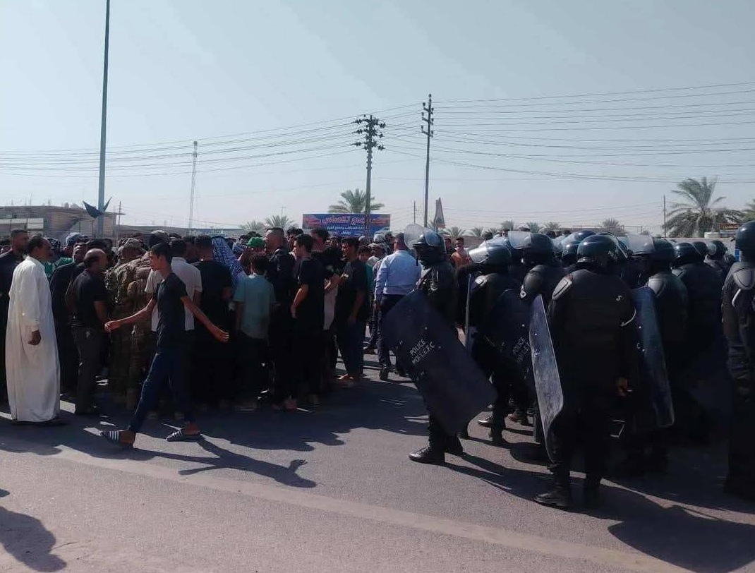 تظاهرات في بابل للمطالبة بحل أزمة شحة المياه 