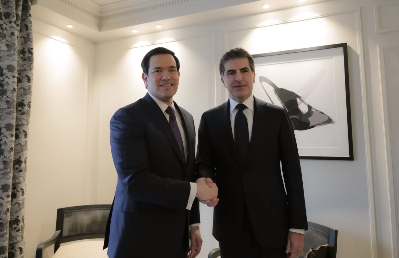 نيجيرفان بارزاني يجتمع مع وزير الخارجية الأمريكي ماركو روبيو في ميونخ ويؤكد على "عمق الشراكة الاستراتيجية" بين الجانبين