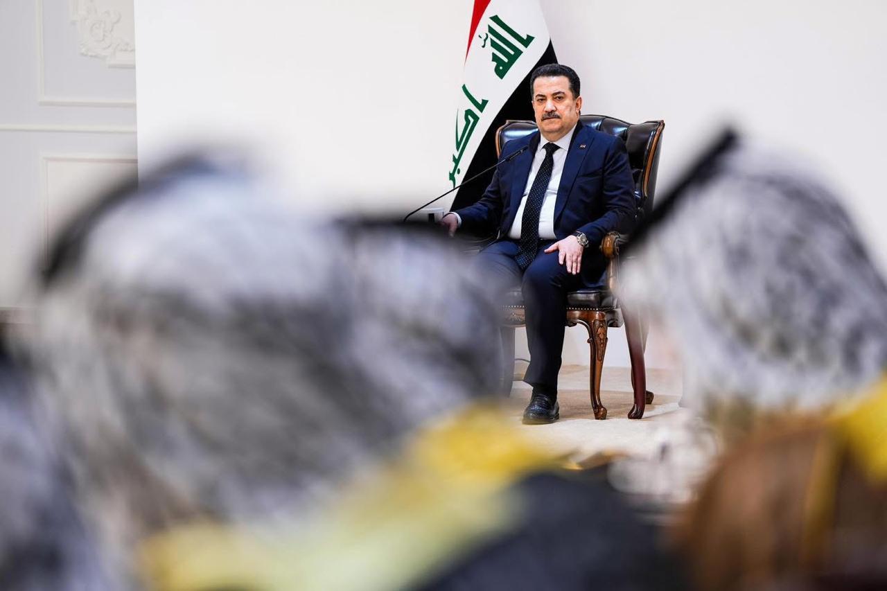 خلال استقباله وجهاء من بغداد ..  السوداني: نخطط لشبكة ترابط داخلي أكبر بين العاصمة والمحافظات