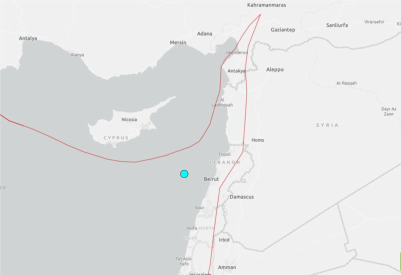 هزة أرضية تضرب بيروت دون تسجيل أضرار