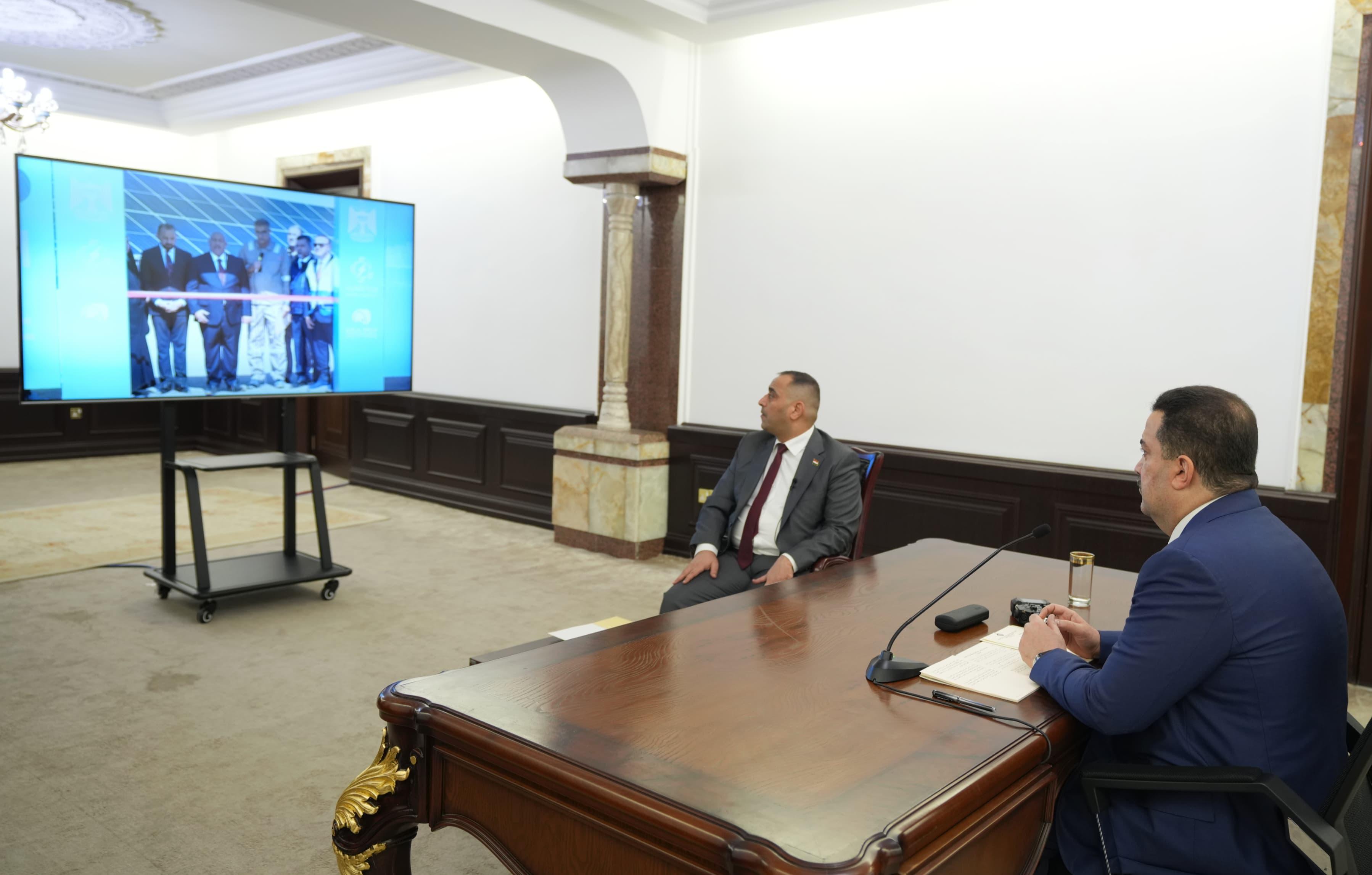 السوداني يفتتح المرحلة الأولى من محطة كربلاء للطاقة الشمسية