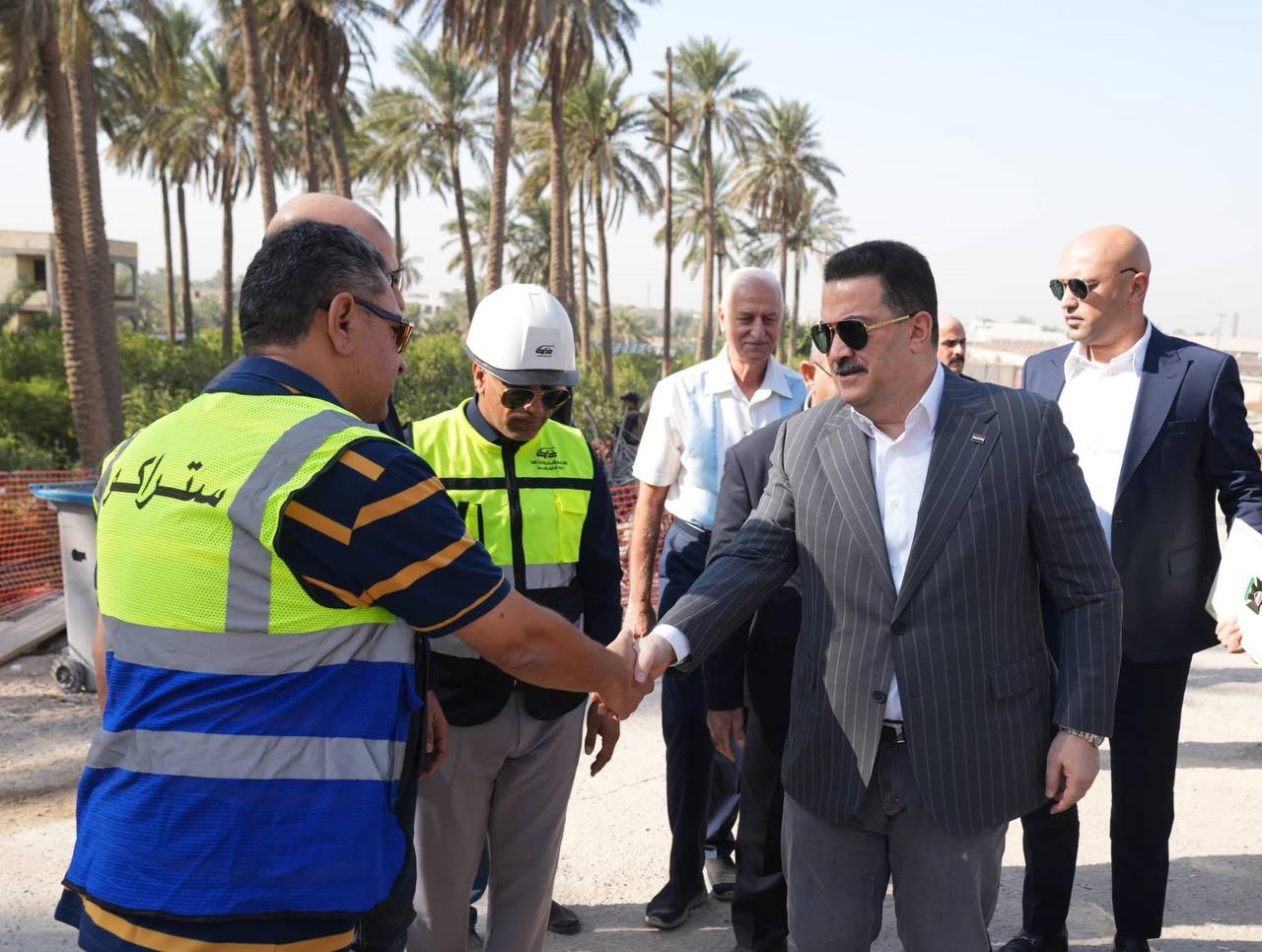 السوداني يتابع سير العمل في مشروع جسر غزّة العابر على نهر دجلة جنوب بغداد