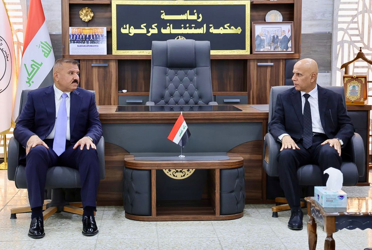 رئيس استئناف كركوك يستقبل وزير الداخلية لبحث التعاون المشترك