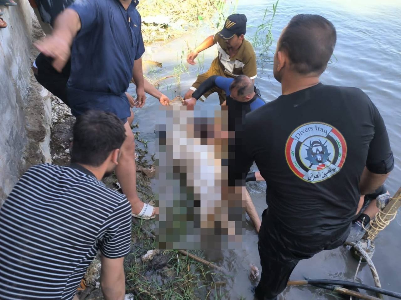 انتشال جثة شاب غرق بنهر دجلة في ديالى 