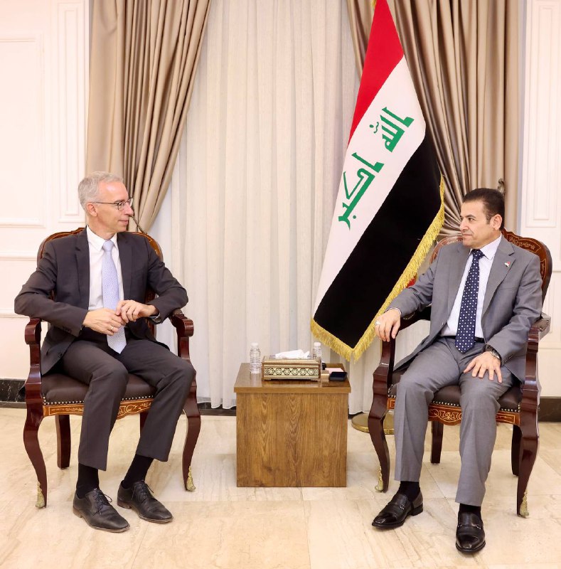 الأعرجي يستقبل السفير الألماني ويؤكد ضرورة تفكيك مخيم الهول بشكل فوري