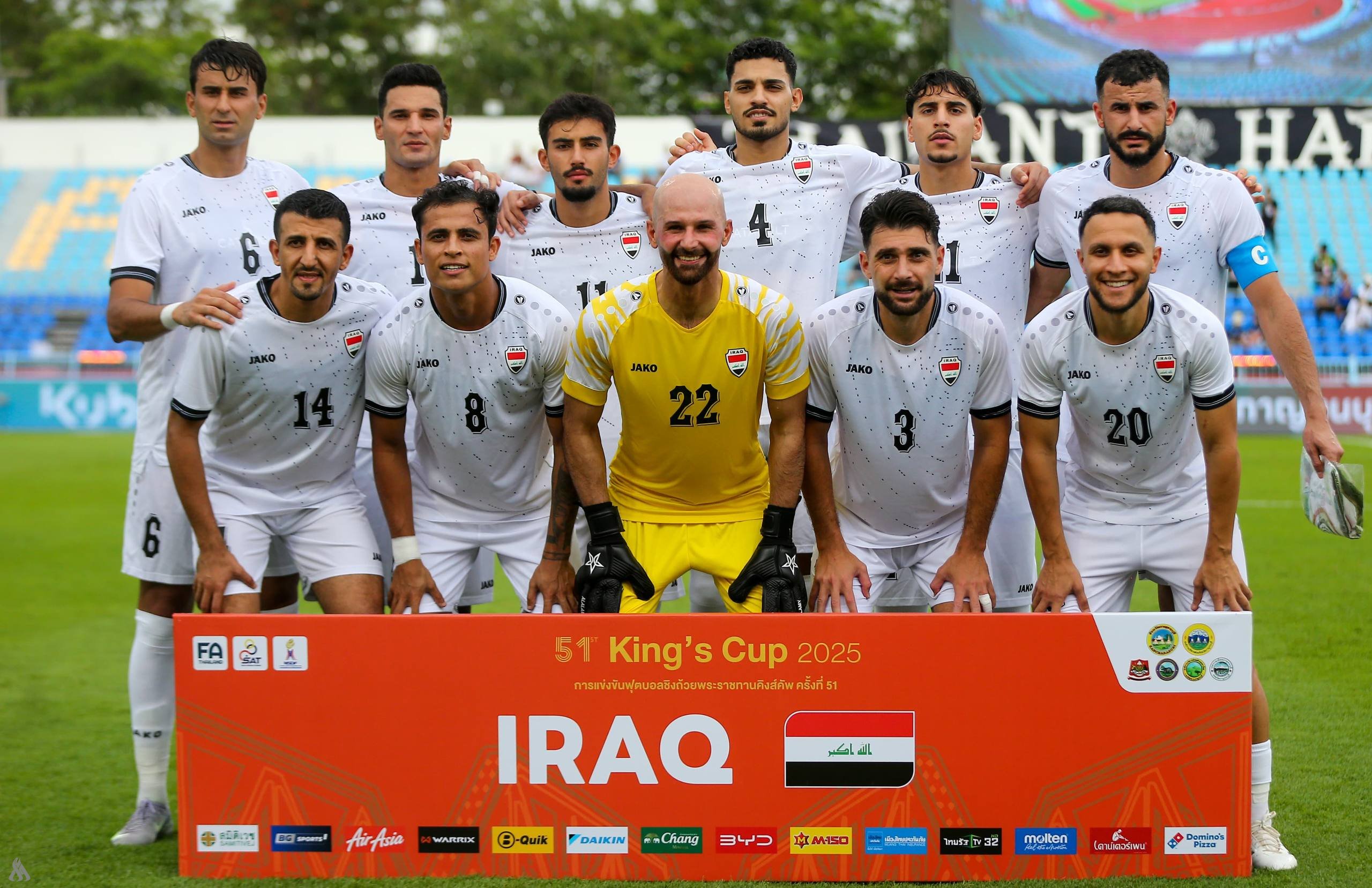 التشكيلة الأساسية لمنتخبنا الوطني في نهائي كأس ملك تايلاند