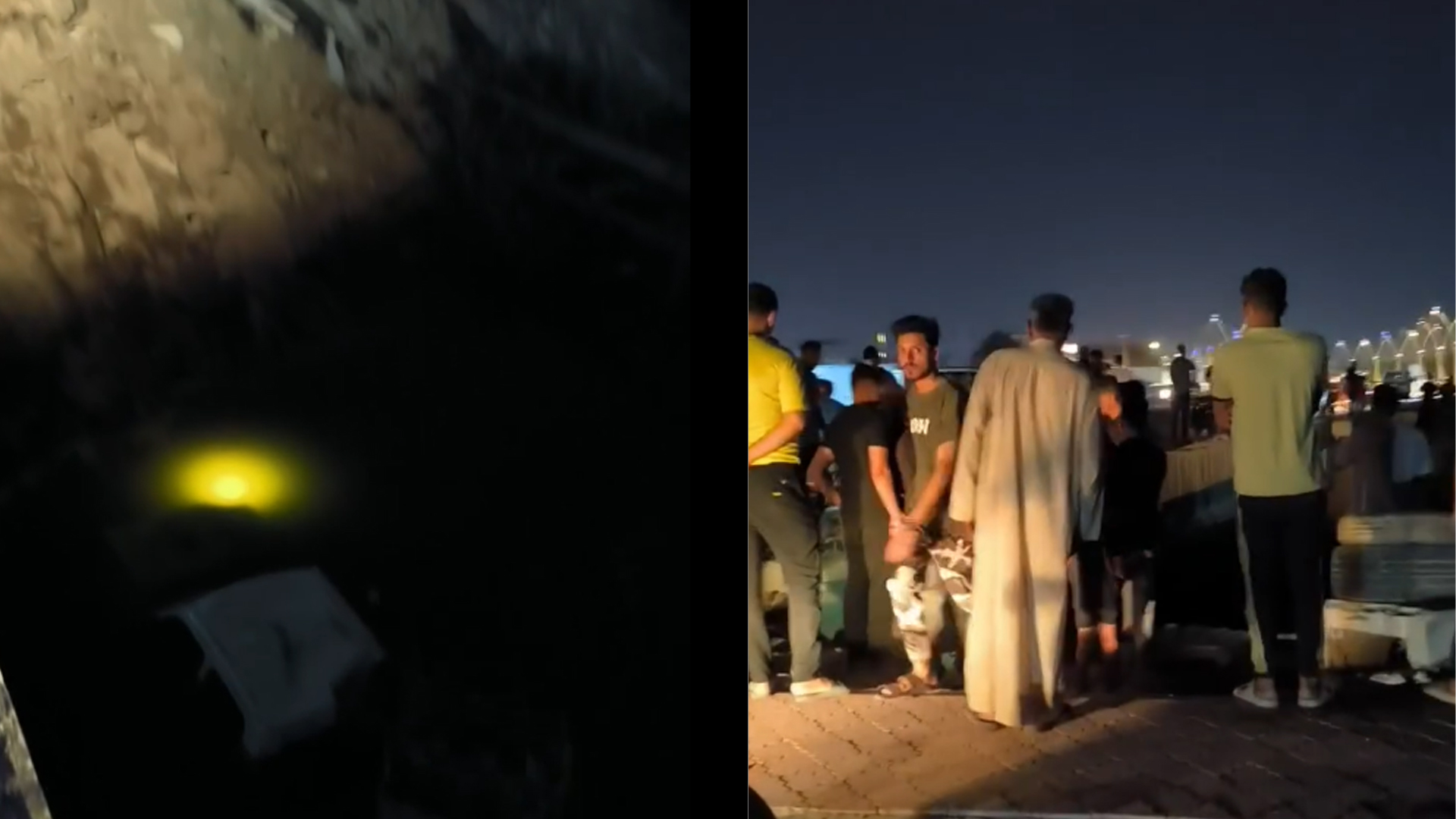 تفاصيل سقوط سيارة من أعلى جسر الكباسي  إلى النهر (فيديو)