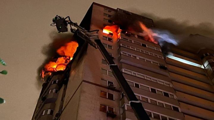 مقتل شخص وإصابة 5 في هجوم روسي بمسيرات على كييف