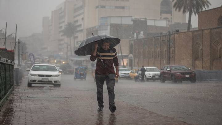 ﻿"انخفاض درجات الحرارة وأمطار رعدية" ..  حالة الطقس في العراق خلال اليومين المقبلين