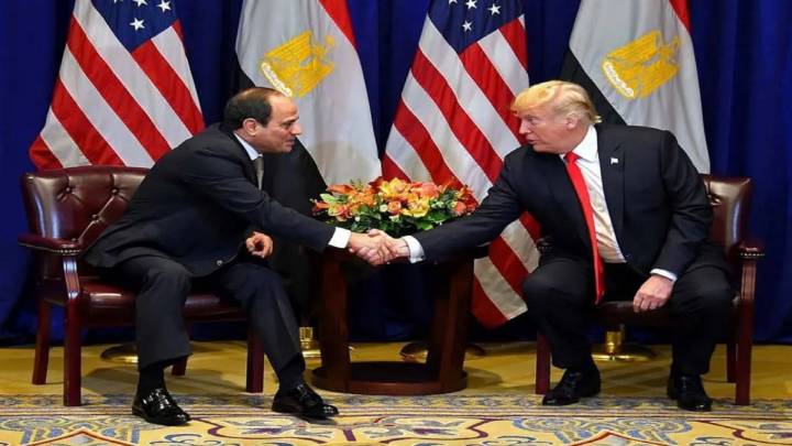 ﻿في اتصال هاتفي ..  السيسي لترمب: نعوّل عليك في التوصل لاتفاق سلام "تاريخي ودائم" بين إسرائيل وفلسطين
